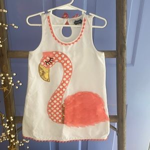 Super Cute Mudpie Flamingo Dress NWOT